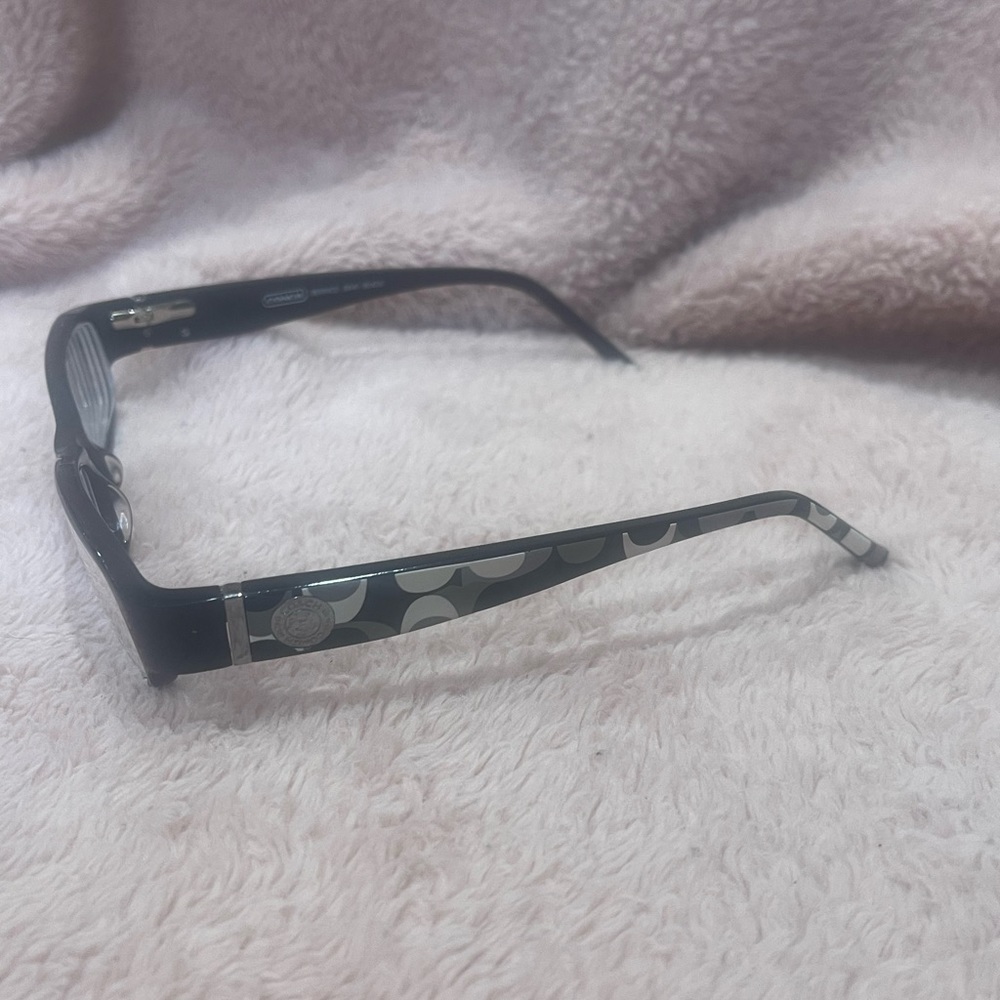 Coach BERNICE 844 BLACK Eyeglasses Frames Grey White Rectangle